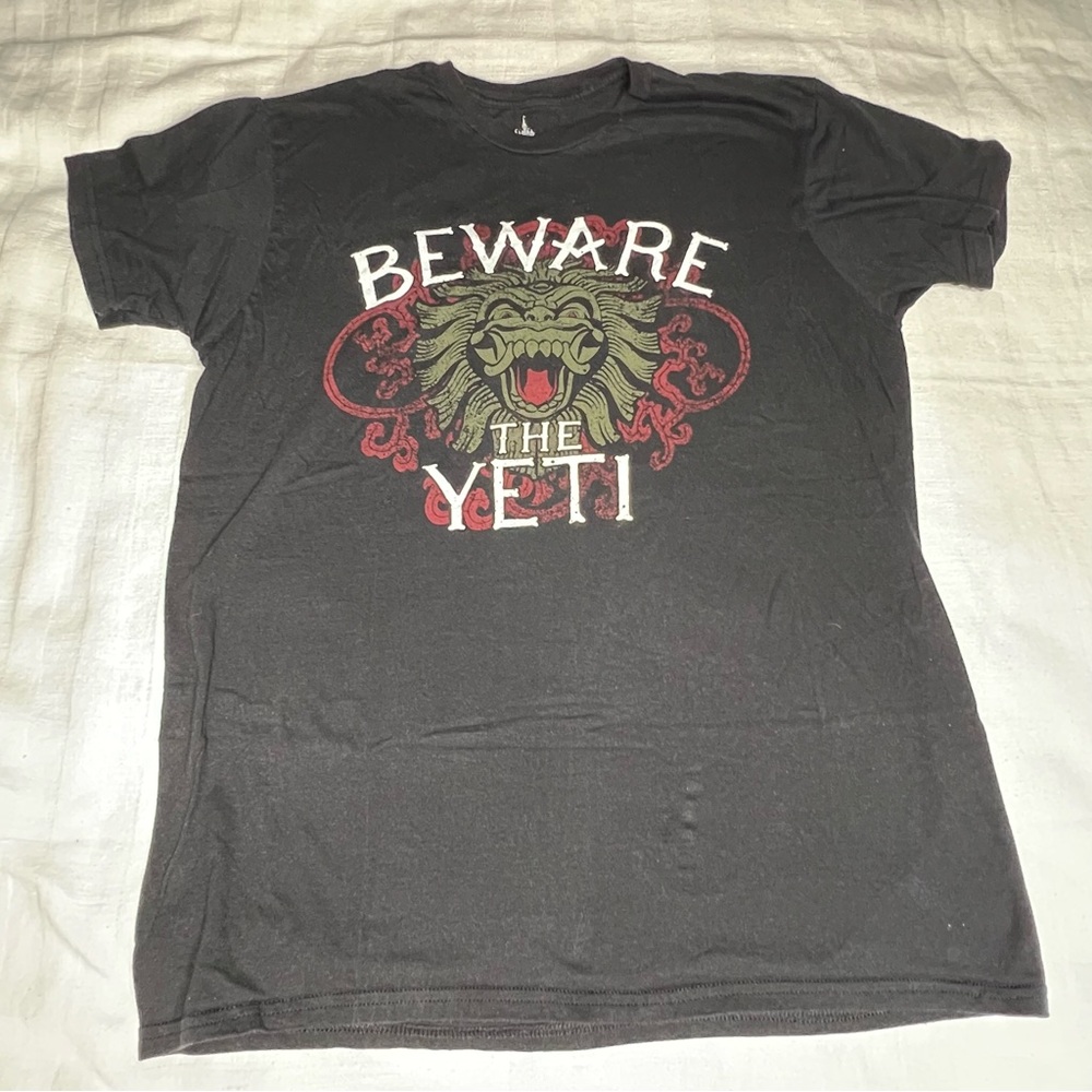 Disney Expedition Everest Beware the Yeti Graphic T-Shirt -Black Size L